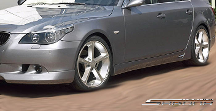 Custom BMW 5 Series  Sedan Side Skirts (2004 - 2010) - $590.00 (Part #BM-008-SS)